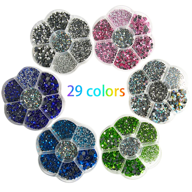 

5000Pcs Mixed Size Hotfix Rhinestones/SS6-SS30 Strass Glass Crystal Rhinestone DMC Rhinestones Hotfix Stones for Clothing Decor