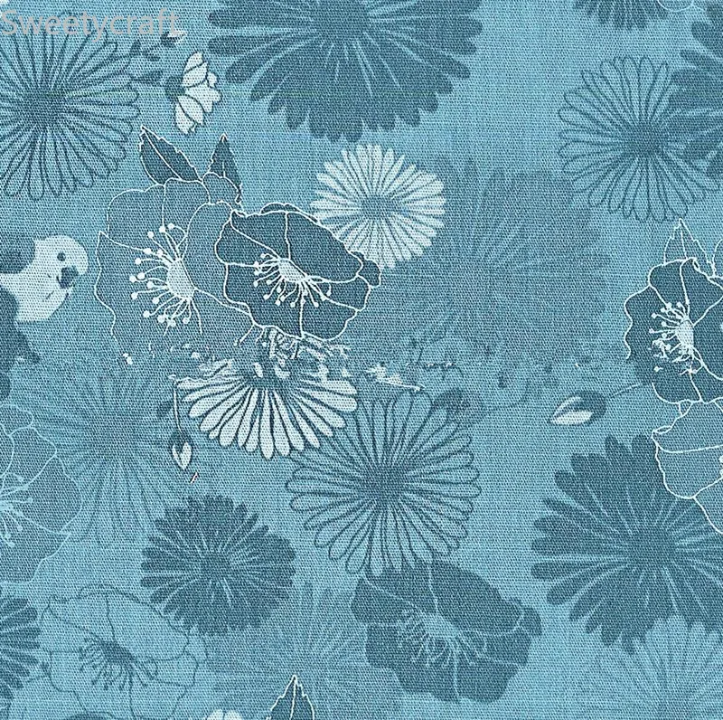 110x45 см тонкого хлопкового полотна наполовину двор с принтом в ретро стиле птицей