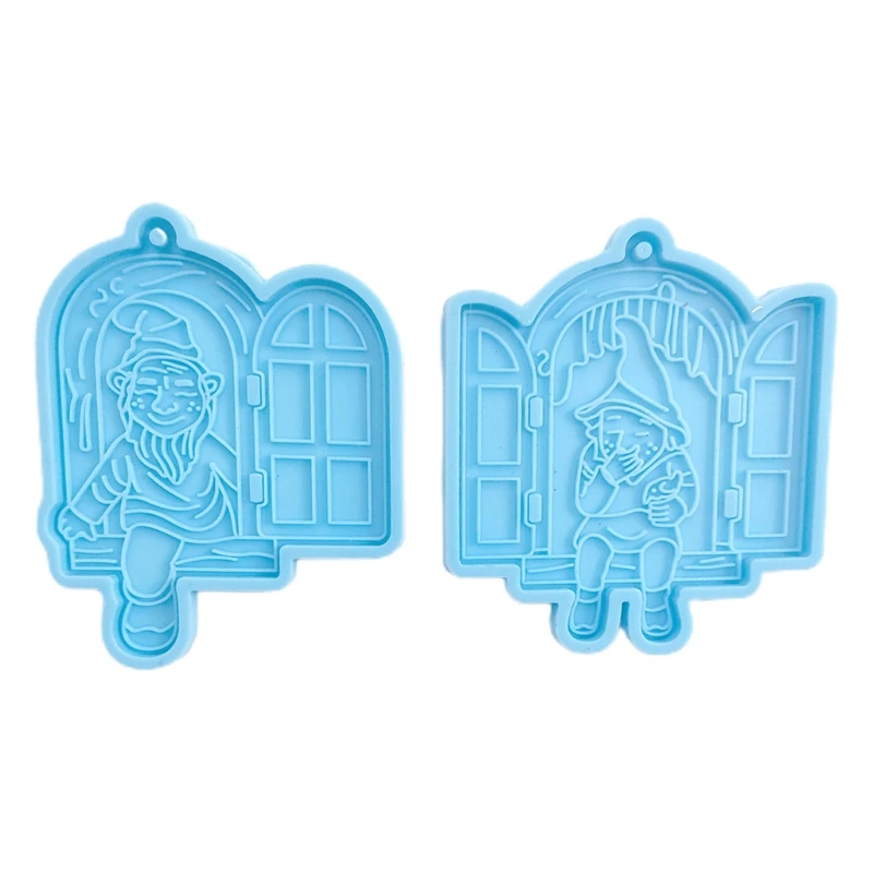 

Dwarf Keychain Epoxy Resin Mold Hanging Pendant Silicone Mould DIY Crafts Mold