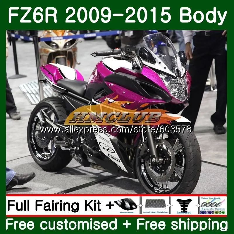 Корпус для YAMAHA FZ6N FZ6 R FZ-6R 2009 2010 2011 2012 2013 2014 2015 розовый белый 62CL.2 FZ 6R FZ6R 09 10 11 12 13 14 15