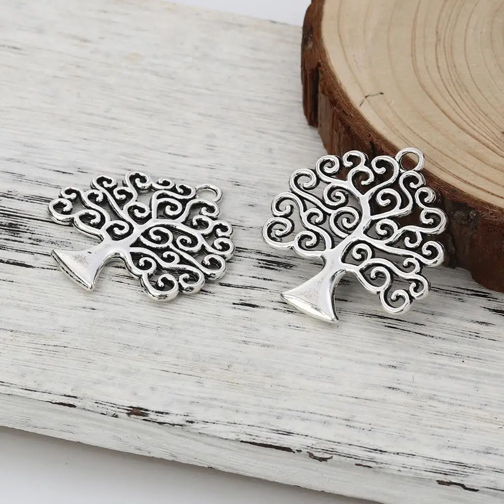 DoreenBeads модные подвески из сплава цинка дерево серебряный цвет ювелирные изделия