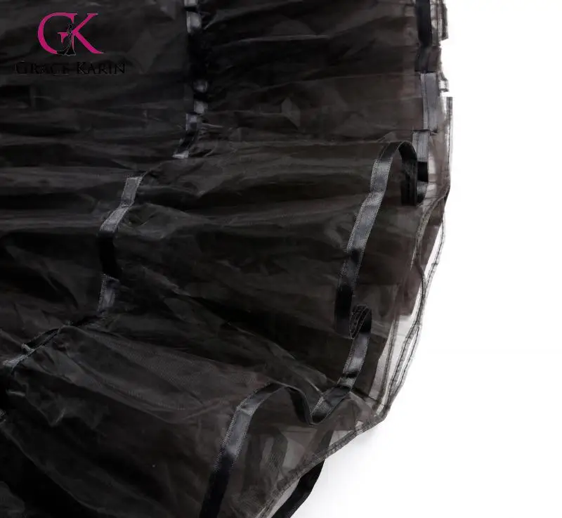 

Grace Karin Women's Vintage Petticoat Crinoline Slip Underskirt Bridal Mermaid Wedding White /Black Petticoat Underskirt Slips