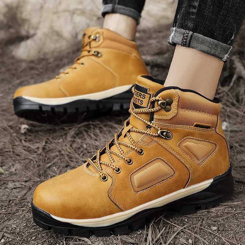 

Martin boots men Korean version of high leather breathable boots autumn snow England Joker tide shoes tooling boots