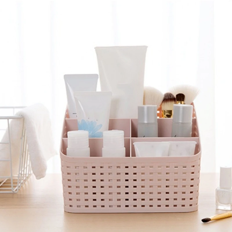 Полый дизайн пластиковая косметическая коробка для хранения стол с