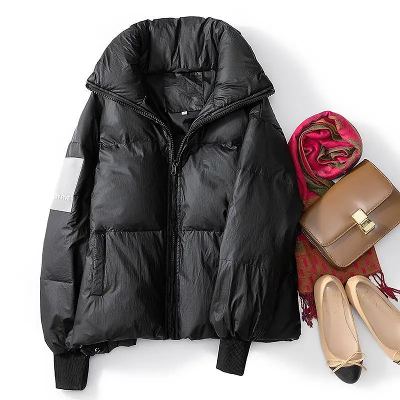 Модный яркий пуховик женская утепленная теплая парка с длинным рукавом для