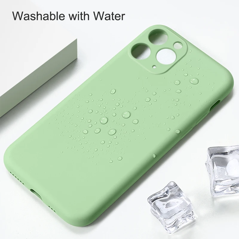 Жидкий силиконовый чехол для iPhone 12 11 Pro Max 12Mini Camera защитный телефона оранжевый