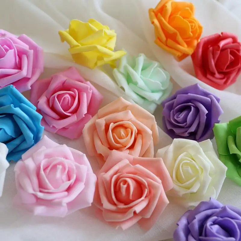 

7cm PE Foam Rose Artificial Flower Heads For DIY Wreaths Wedding Event Decoration Home Garden Decorative Supplies LX2428