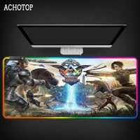 ark survival evolved large rgb mouse pad led light gaming mousepad xl anti slip rubber gamer mouse pad office desk computer pad