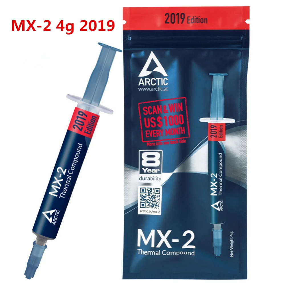 Arctic MX-4 cpu 2g 4g 8g 20g видеокарта термопаста силиконовая MX 4 кулер трубка MX-2 MX 2 Чип Процессор соединение смазки