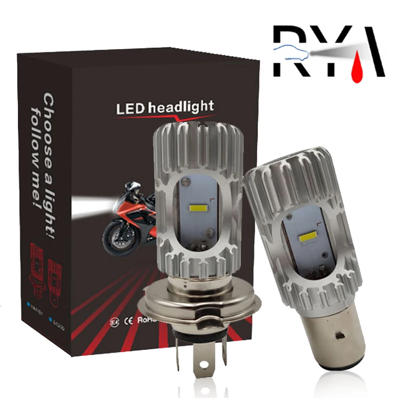 Хорошие мотоциклетные светодиодные фары BA20D с белыми лампами ближнего/дальнего