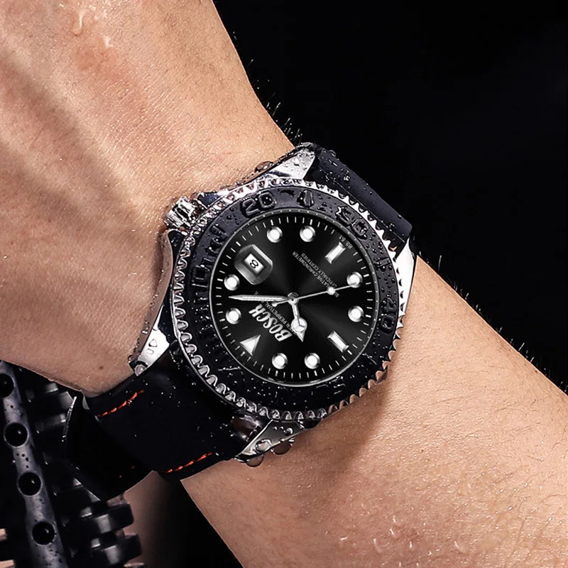 Мужские спортивные часы модные кварцевые наручные синие водонепроницаемые