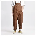Комбинезон в японском стиле Харадзюку для мужчин и женщин, уличная одежда в стиле хип-хоп, брюки-карго с широкими штанинами, Свободные повседневные штаны для пар