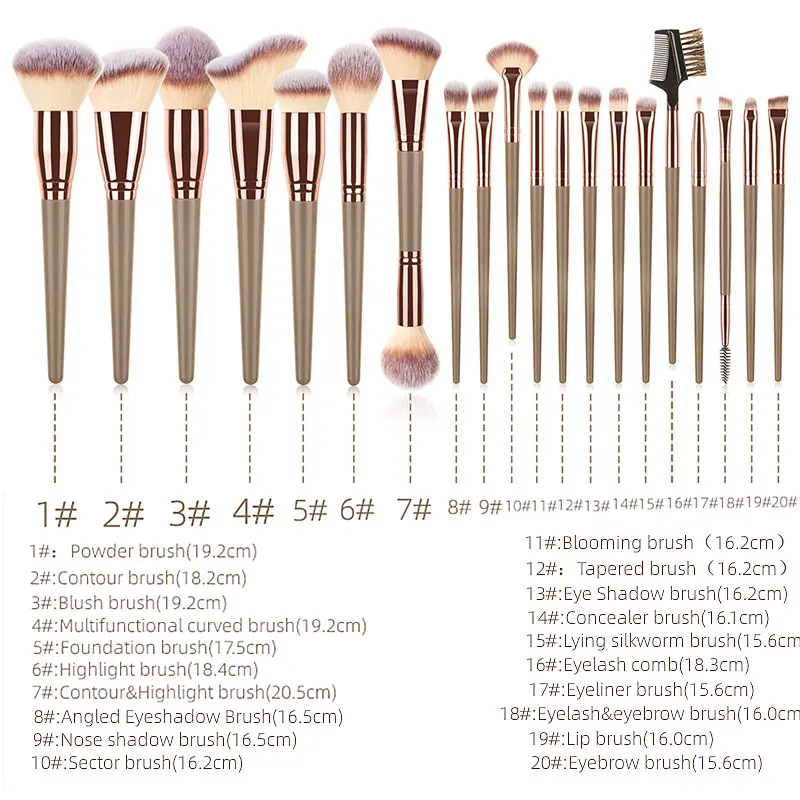

Makeup brushes for concealer Eyelash comb eyebrows Eyeshadows eye liner lip beauty women Professional makeup full tools