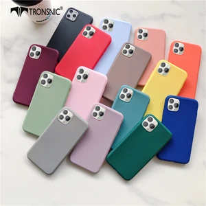 solid green color phone case for iphone 11 pro max xr x xs max matte black blue soft luxury case for iphone se 6s 7 8 plus cover free global shipping
