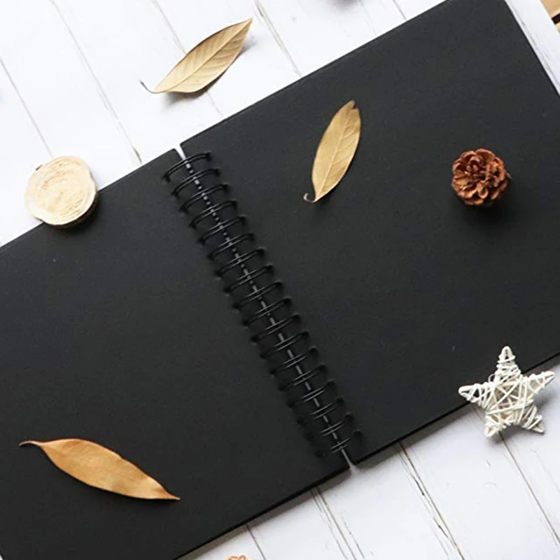 40 шт./80 страниц черный бумажный Альбом Свадебный Гость книга Diy юбилей