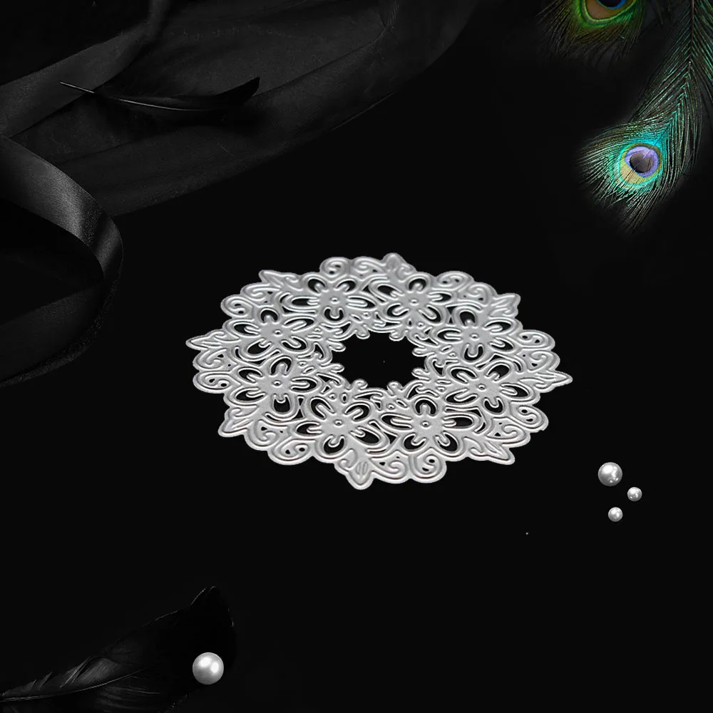 DIY круги кружева альбом декор лезвие трафарет металла резки штампы Тиснение