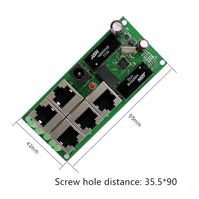 5 pin коммутатора ethernet схема для модуль 10/100 Мбит/с PCBA плата OEM материнская WiFi RJ45 -