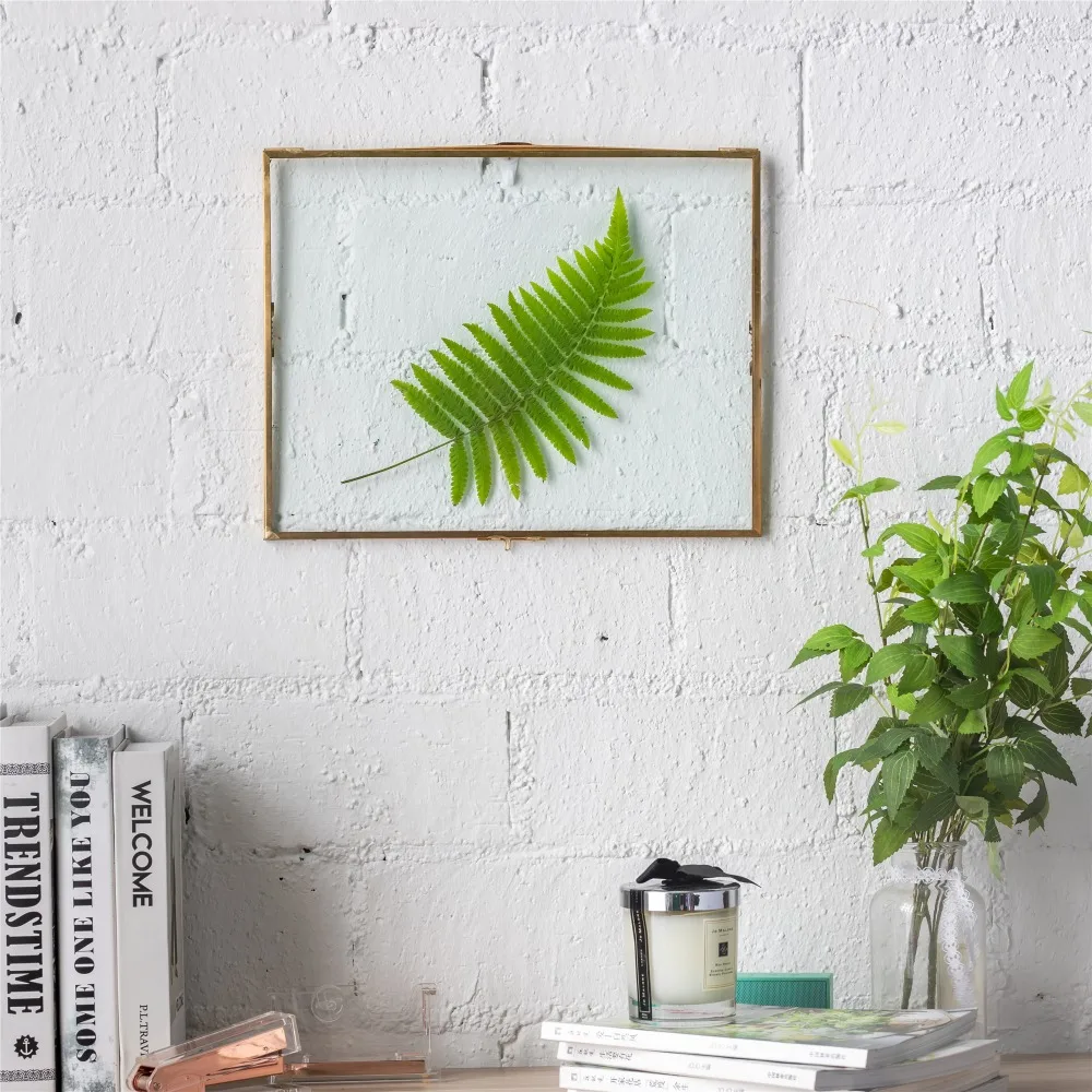 28x36cm Retro Glass Picture Frame Display Poster Plants Specimen Clip Home Office Wall Decoration Card Photo Frames Rectangle
