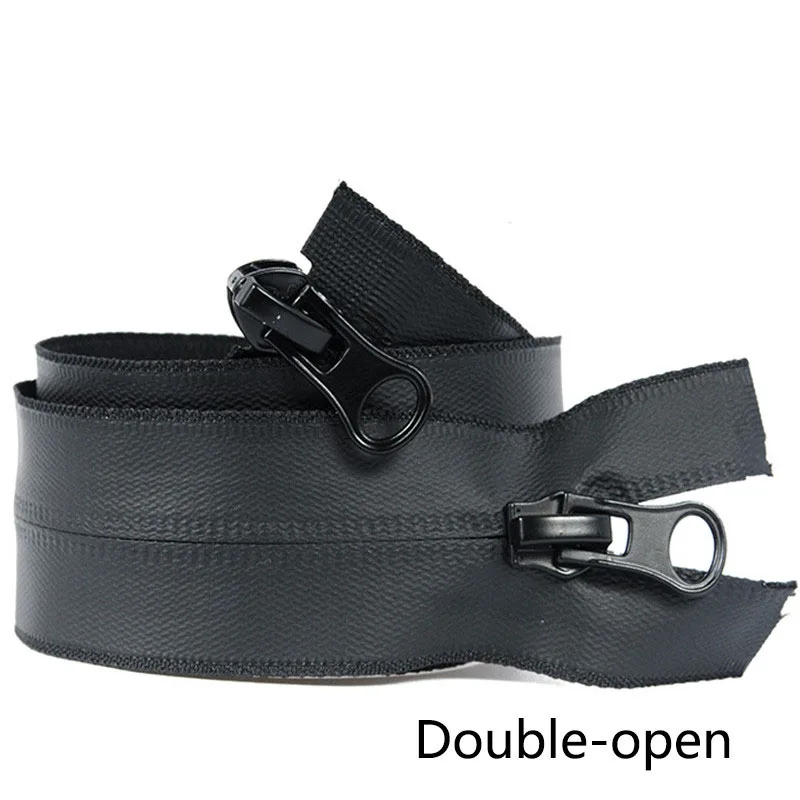 Doubleopen Meetee 2 шт 60-100 см черный нейлон водонепроницаемый однооткрытый и двойной открытый конец водонепроницаемый молния подходят сумки одежда из текстиля A1-2 - Цвет: Doubleopen