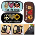 Peace Love Sunshine Nurseing Dog косметический Чехол пенал для мальчиков и девочек стационарная сумка Симпатичный школьный чехол детский пенал