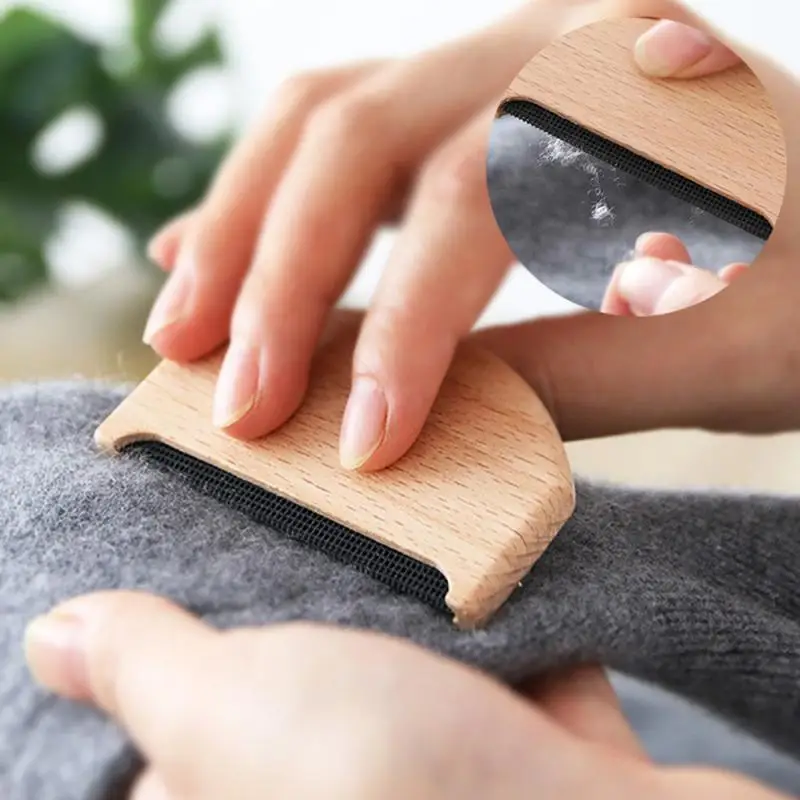 

1pcs Wooden Garment Care Anti Pilling Manual Sweater Brush Easy Clean Trimmer Home Use Lint Remover Fabric Comb RU Sale