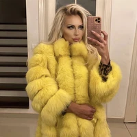 2021 womens winter warm fur jacket top sale warm windproof luxury womens winter real fur coat thicken plush natural fur coats