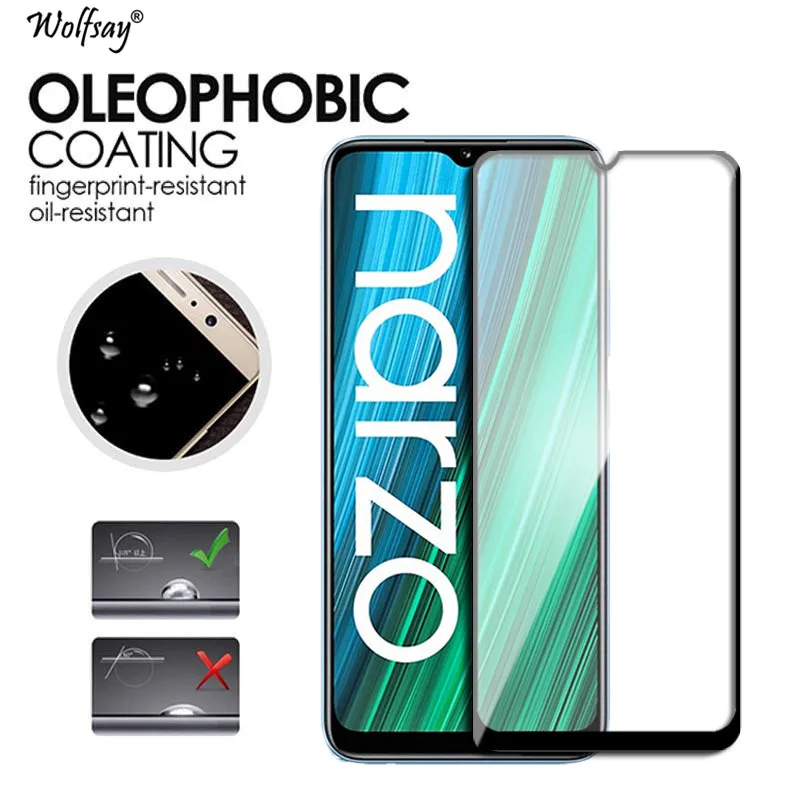 tempered glass for realme narzo 50a glass for narzo 50a 50i 30a 30 pro full cover screen protector for narzo 50a lens film free global shipping