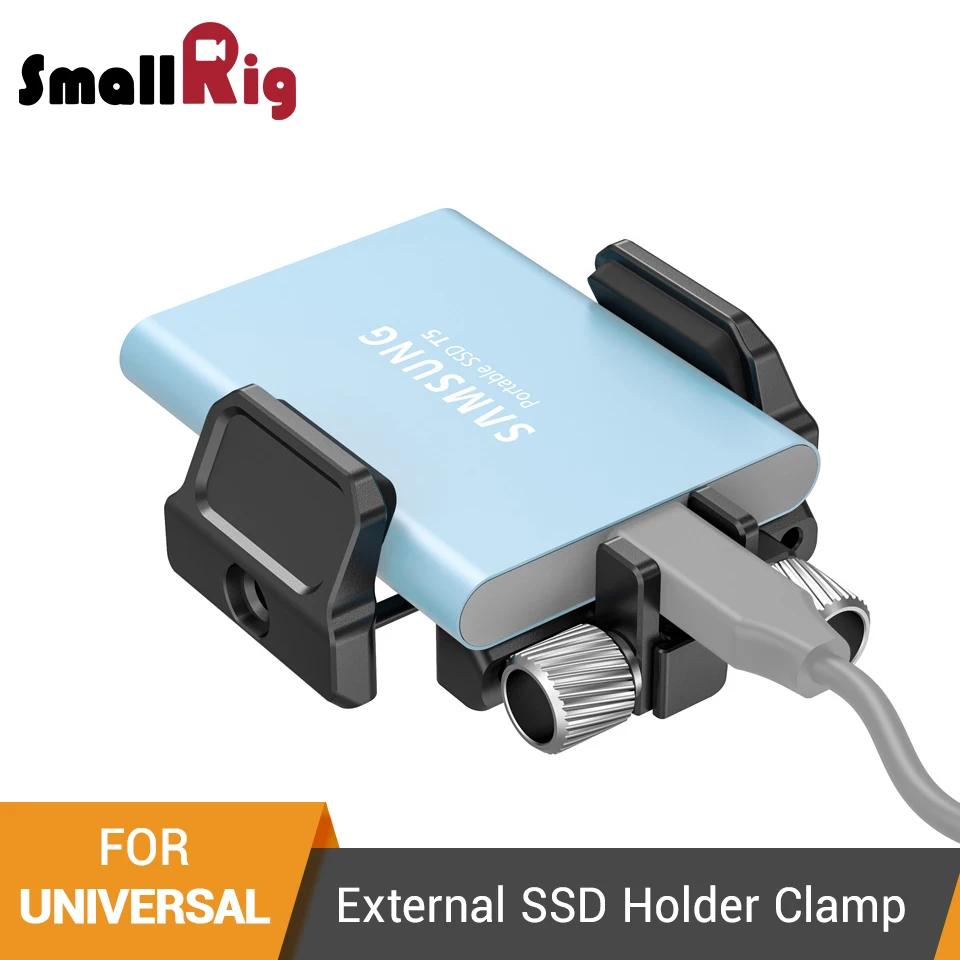 SmallRig Универсальный держатель для внешнего SSD держатель зажим с холодной башмаком и 1/"-20 винтов-2343