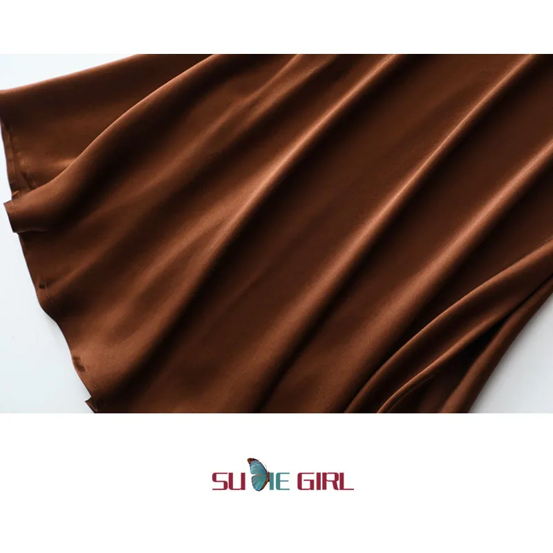

SUDIE Girl Spring new products Lazy vacation style ~ temperament lotus leaf heavy silk half skirt romantic fishtail long skirt