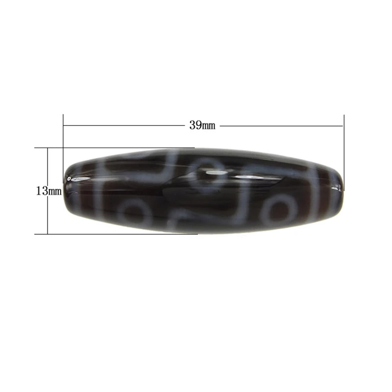 natural stone beads Natural Tibetan Dzi Beads for making diy Jewelry Oval nine-eyed &amp two tone Grade AAA 13x39mm Hole:Approx 2mm |
