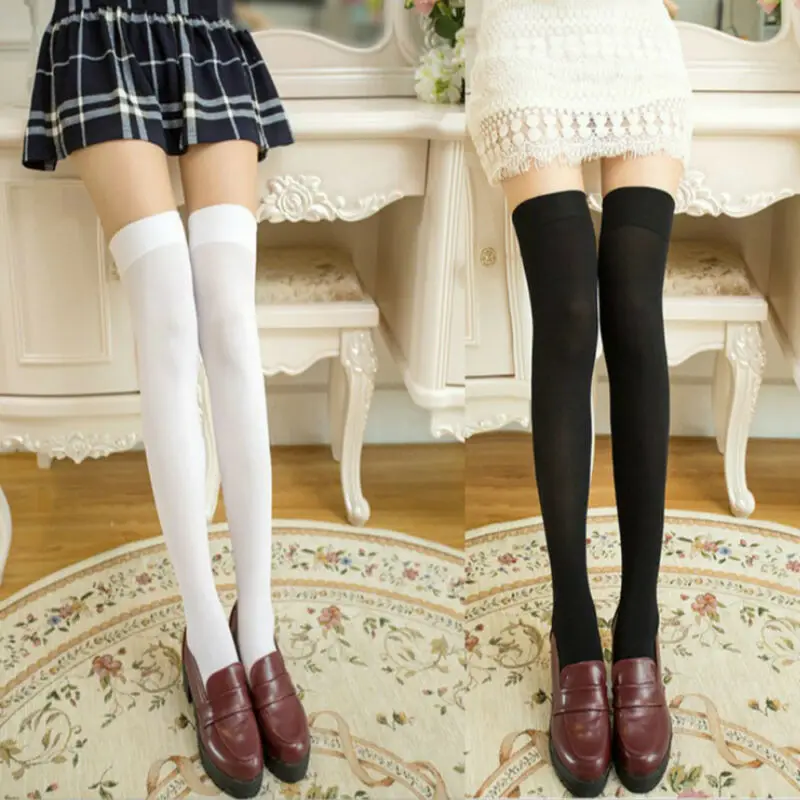 Женские вязаные длинные носки для высоких ботинок выше колена сексуальные