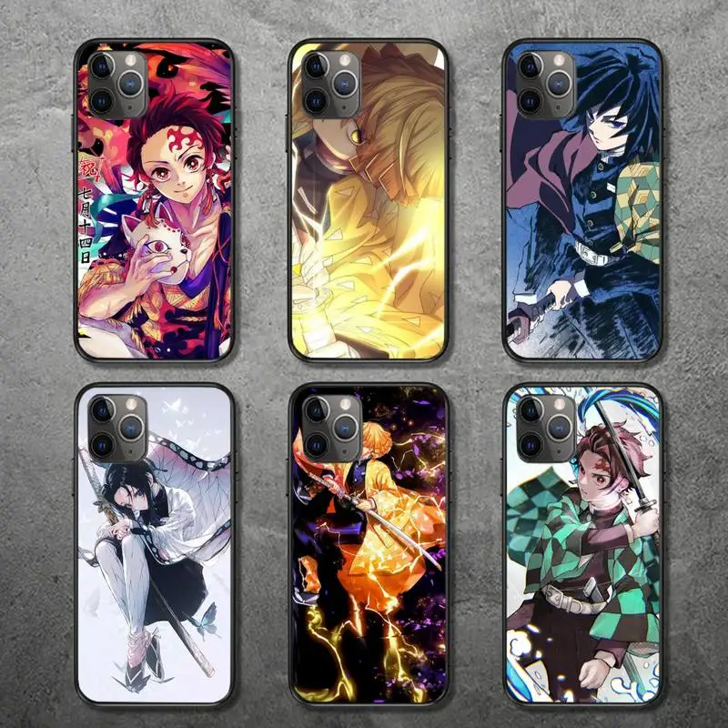

Kimetsu No Yaiba Demon Slayer Anime Phone Case for iPhone 12 11 mini pro XS MAX 8 7 6 6S Plus X 5S SE 2020 XR