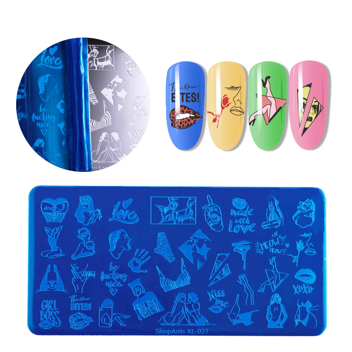 Маникюрный шаблон для стемпинга ногтей из нержавеющей стали 6*12 см | Красота и