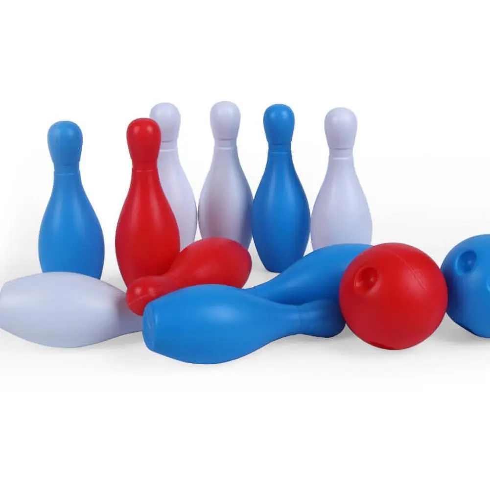 Bowling Balls Pins Set Fun Indoor Family Game Sports Educational Toy Kids Gift