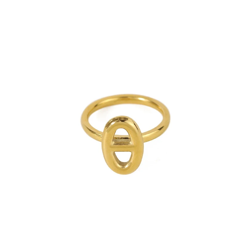 

TOSAKO Ring Gold Color Stainless Steel Female Fashion Wedding Engagement