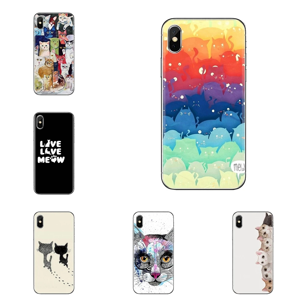 Модный фирменный прозрачный чехол из ТПУ для девочек с животными кошками huawei mate