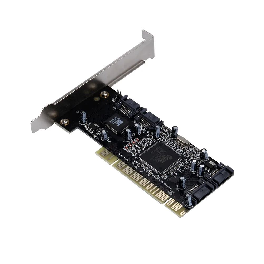 

PCI to 4 Ports SATA Serial ATA RAID Sil3114 3114 Converter Controller I/O Card @M23