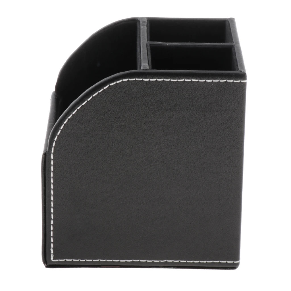 

Makeup Brush Eyebrow Set Case 3 Slot Cosmetic Organizer PU Leather Black