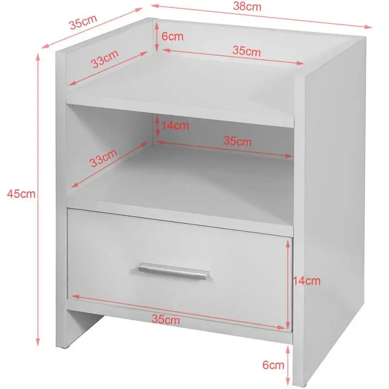 Nordic Nightstands Bed Side Table Magazine Cabinet Storage Organizer Bedside Drawer Night Stands for Bedroom Furniture HWC | Мебель