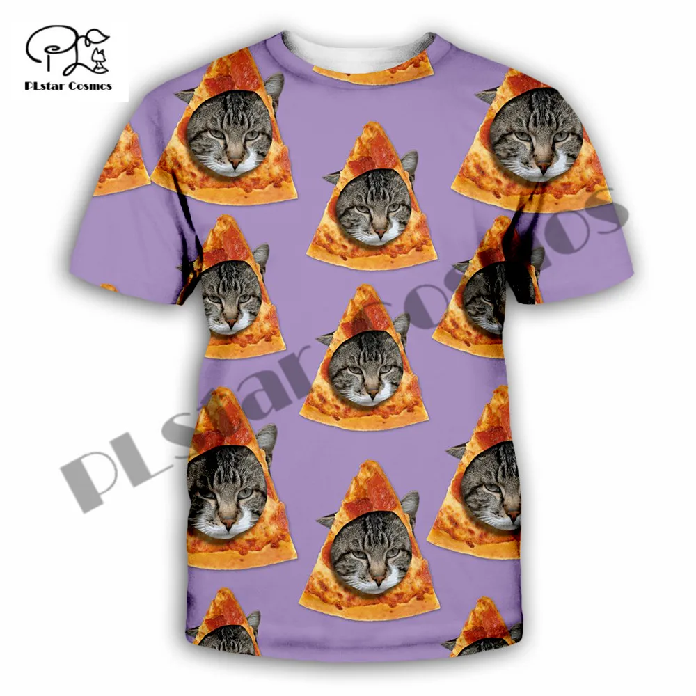 

PLstar Cosmos Newest Women/Men 3DPrint Hip-Hop T-shirt Crazy Cat Spacy Art Pizza Taco Casual Funny Streetwear Summer Tops XS-7XL