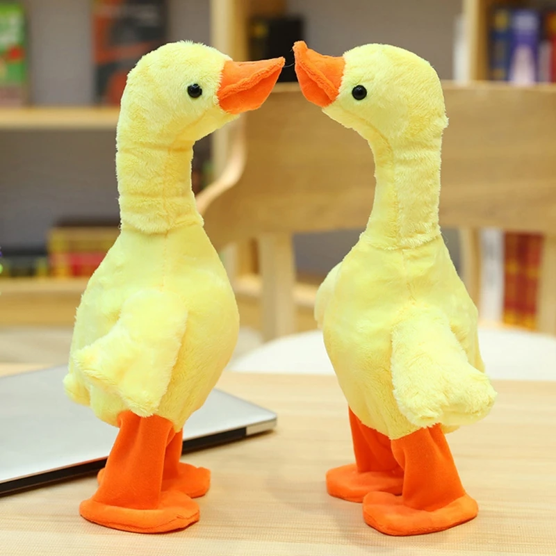 

36cm/14in Dancing Duck Electric Plush Toy Soft Stuffed Party Holiday Gift Repeating Doll with Music Education Baby Favor