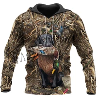 3d print animal dog hunting duck camo fashion men women tracksuit casual colorful hoodies zipper sweatshirts jacket s 28