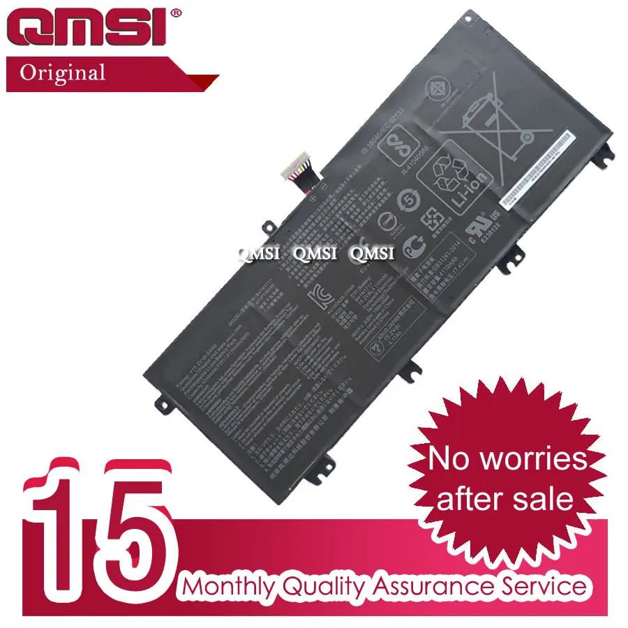 Оригинальный аккумулятор QMSI 15 2 в 64 Втч 4110 мАч B41N1711 подходит для ноутбука Asus ROG Strix