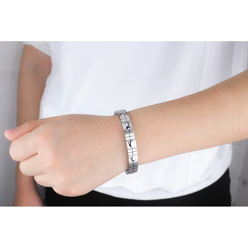 Hapiship лидер продаж 2019 Классический эластичный браслет из нержавеющей стали для