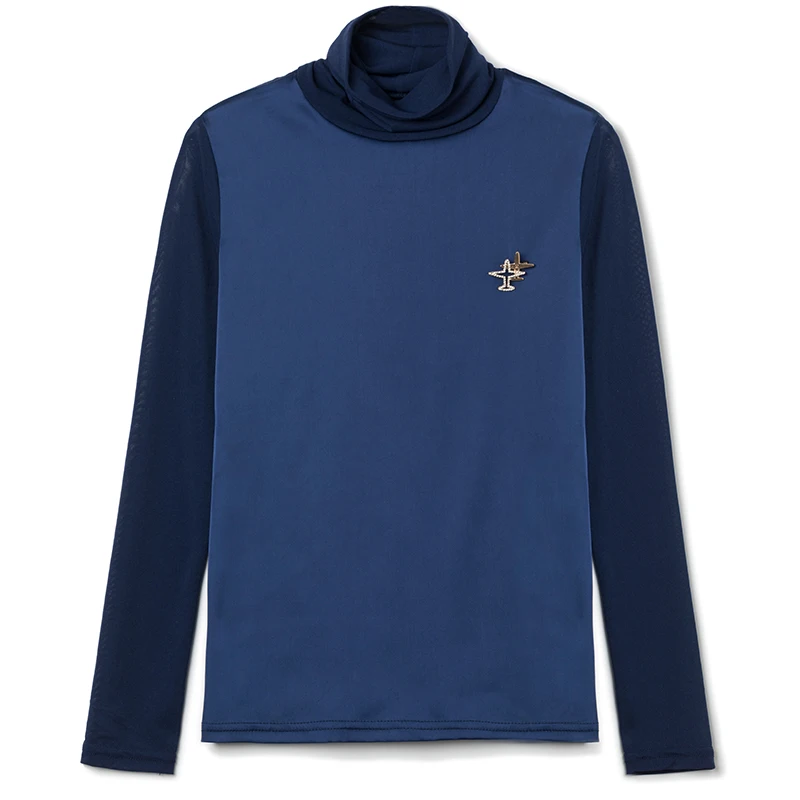 

Solid Lace Bloues Women Shirts Long Sleeve Turtleneck Silk Patchwork Women Blouses Korean Plus Size Women Tops Camisas De Mujer