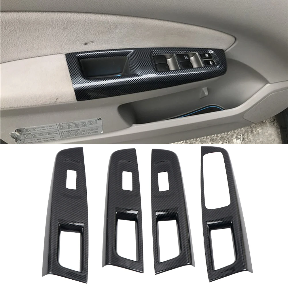 

Car Products Fit for Subaru WRX/ WRX STi 2007-2011 Accessories Door Armrest Window Lift Switch Protect Cover 4pcs Interior Parts