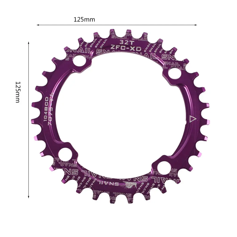 

104BCD Ultralight Alloy MTB Bike Bicycle Chainring Oval Chainwheel Cycle Crankset Purple