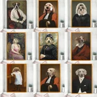 Картина на холсте собака в военной униформе