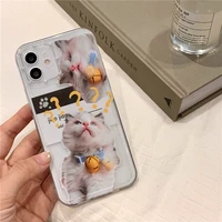 retro kawaii plush bells cat doll sweet japanese phone case for iphone 11 12 pro max xs max xr xs 7 8 plus 7plus case cute cover