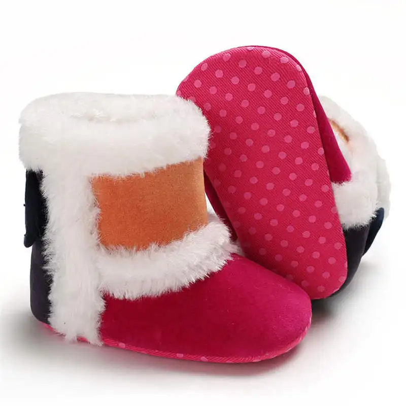 Детская обувь для мальчиков и девочек кроватки теплые хлопковые милые уличные